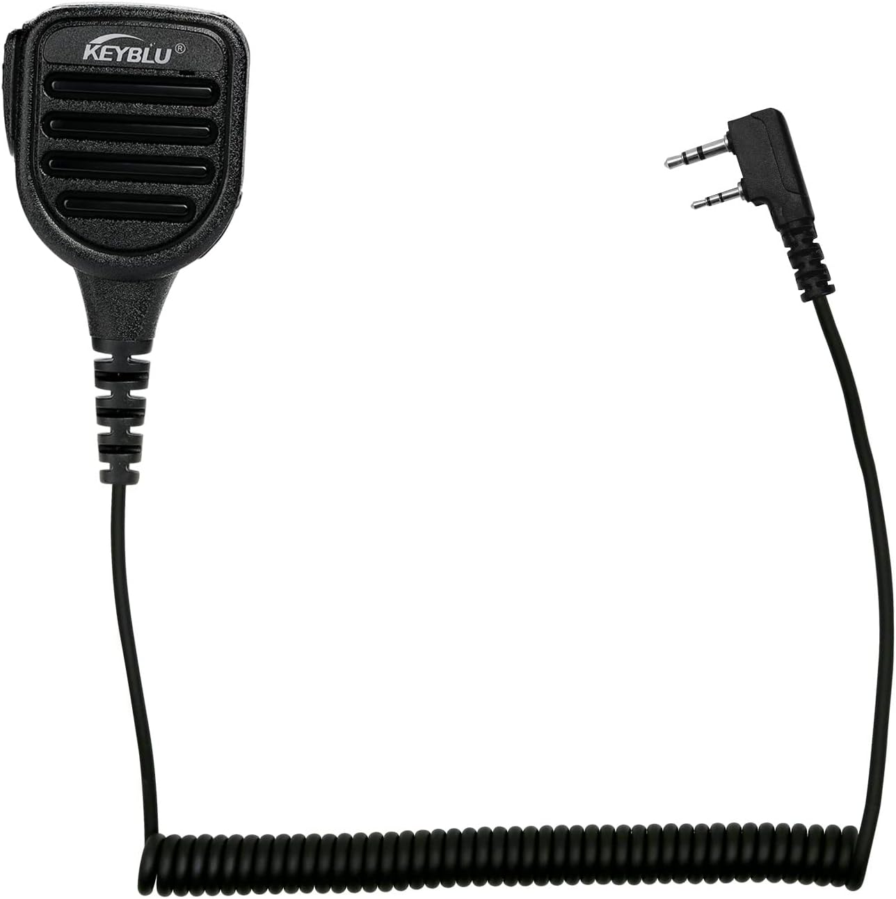 Waterproof Shoulder Speaker Mic 2 Pin Two Way Radio Microphone with 3.5mm Audio Jack Compatible with UV-5R, BTECH, Kenwood, Retevis Radios Walkie Talkie(for Kenwood, Black with 3.5 mm Jack)